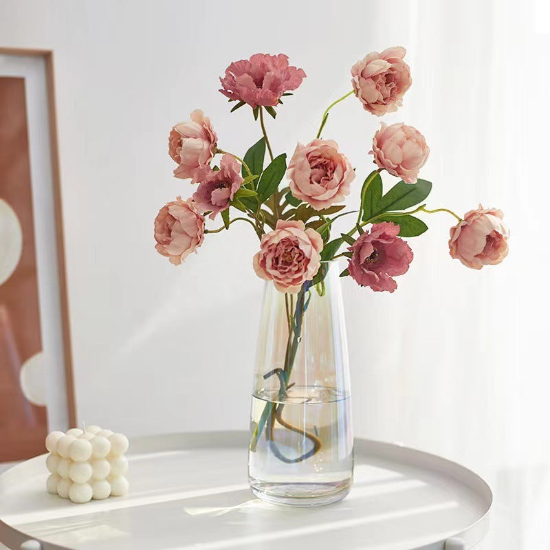 Simple Transparent Aurora Colorful Glass Vase