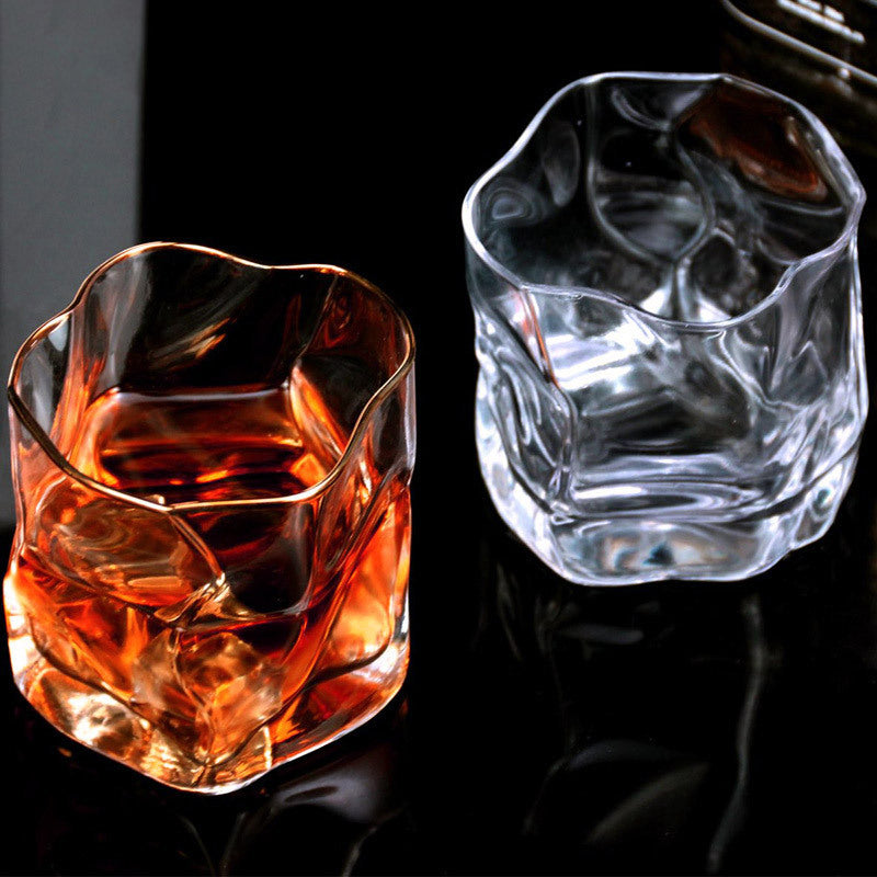 Verre à vin irrégulier de style européen créatif, idéal pour le bar, la bière, le whisky, les jus et les fêtes à la maison.