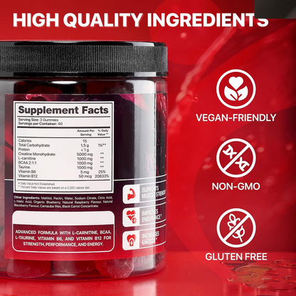 Muscle Boost Gummies – Creatine-Infused Gym Gummies for Strength, Performance & Recovery