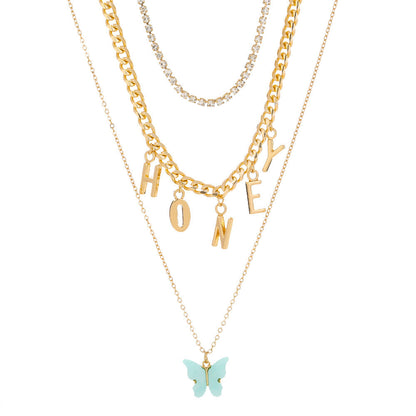 Creative New Product Retro Cold Wind Butterfly Necklace