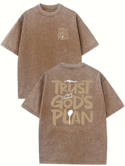 Retro Washed High Quality Cotton Pattern T-shirt