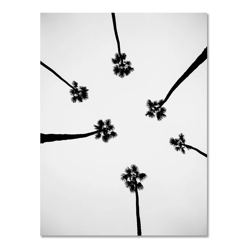 Póster de pared de paisaje costero nórdico moderno en blanco y negro con tema de surf, pintura sin marco