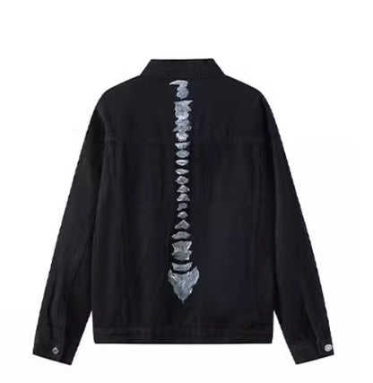 Vintage Skeletal White Long-sleeved Apparel