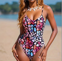Women's Printed One-piece Non-Back Swimsuit