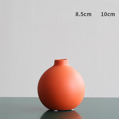 Morandi Color Nordic Style Creative Ceramic Dry Flower Vase Living Room Flower