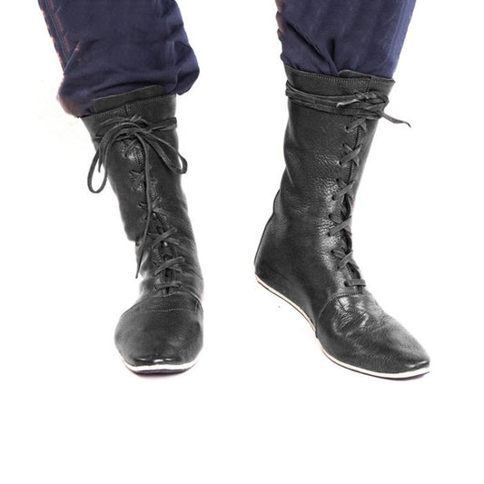 Bottes Lacées Vintage Pirate Homme Grande Taille