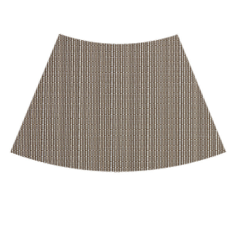 Mantel individual de PVC con forma de abanico para mesa redonda, con aislamiento térmico