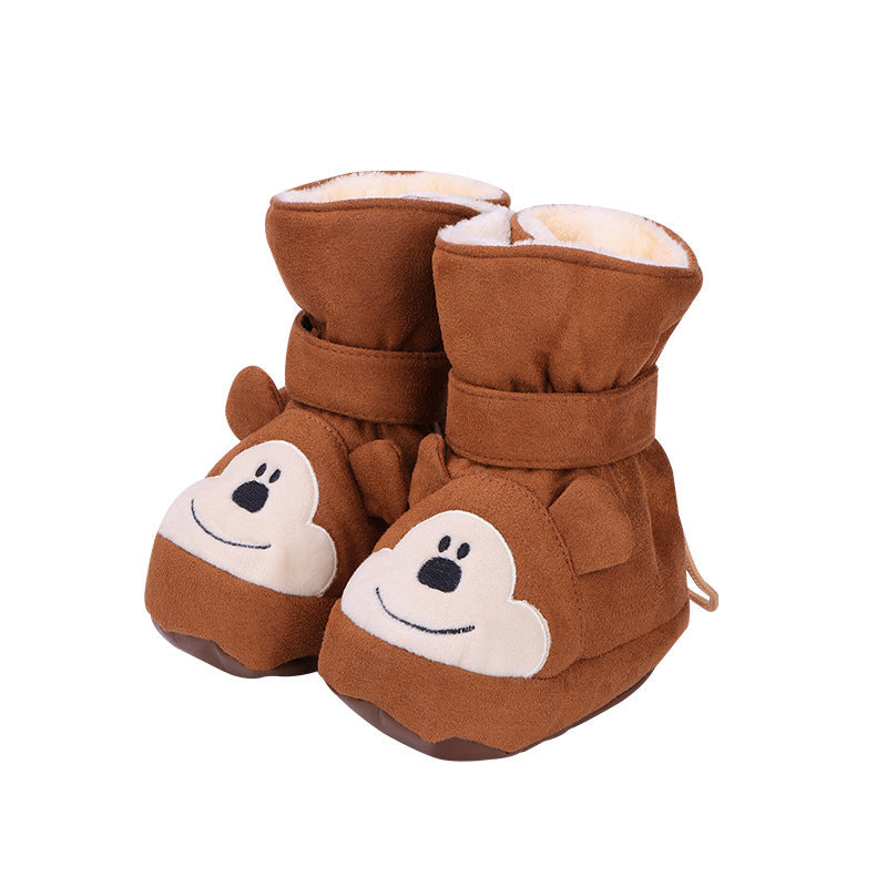 Chaussures mi-montantes isolées avec peluche pour éviter la chute de poils