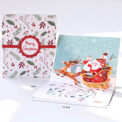 3d Christmas Greeting Card Stereo Christmas Tree Card Creative