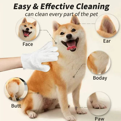 Pet Cleaning Gloves & Wipes – Gentle Grooming & Hygiene Kit for Dogs & Cats