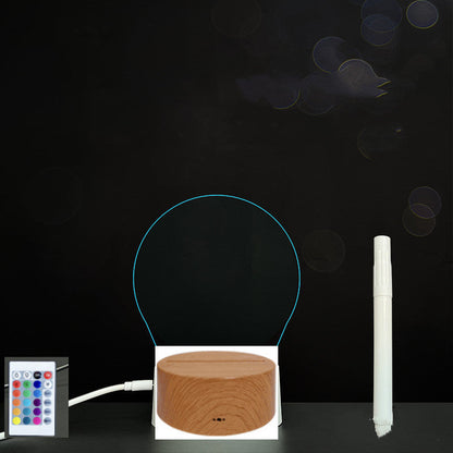 Tableau de messages manuscrits en acrylique 3D avec lumière LED