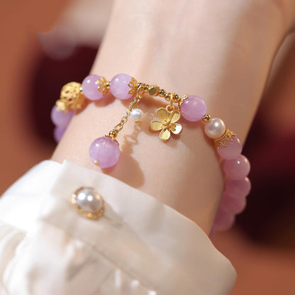 Guirlande Lumineuse Fleur avec Pendentif Violet Cercle Unique au Lithium