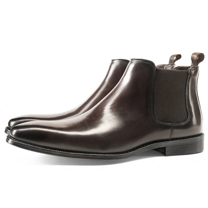 Bottes Martin homme en cuir chaud doublées de velours style britannique