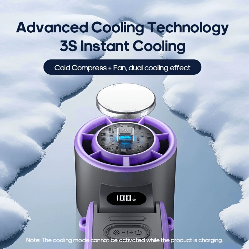 Foldable Rechargeable Cooling Fan – Turbo Handheld Fan with Adjustable Speed