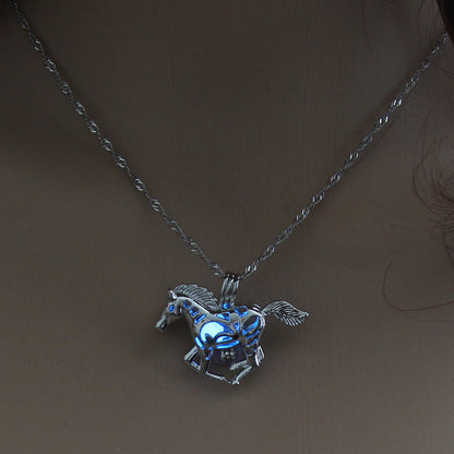 Halloween multi-colored glow-in-the-dark Pony Necklace