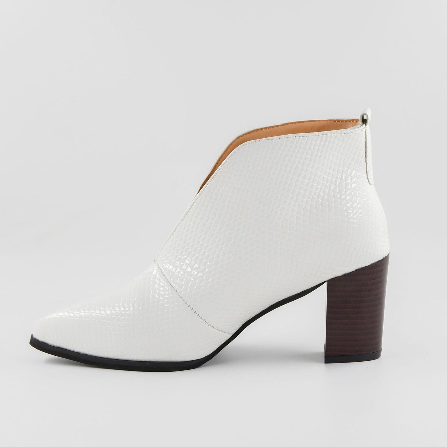 Zapato casual de tacón medio con punta cuadrada estilo retro y talla grande
