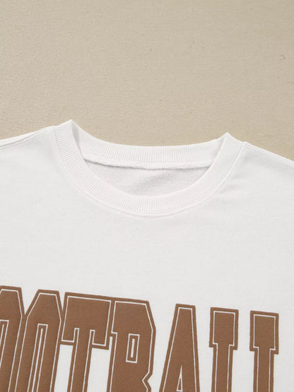 Sweat-shirt ras du cou avec lettrage graphique 3D FOOTBALL