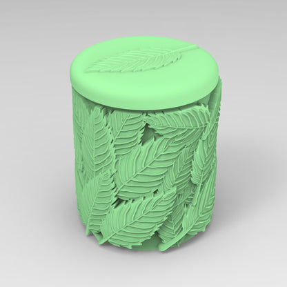 Leaf Relief Candle Cup Silicone Mold