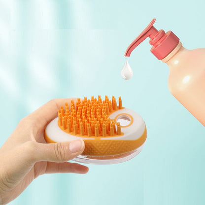 Brosse de bain 2 en 1 pour chien et chat, peigne de massage SPA pour animaux, en silicone souple, pour toilettage sous la douche, outil de nettoyage pour chien, produits pour animaux de compagnie