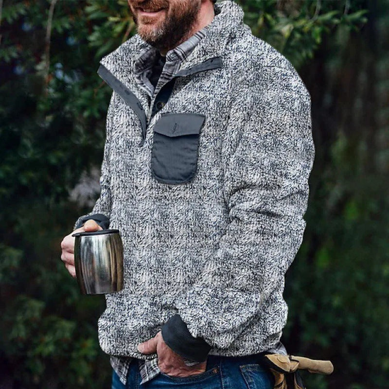 Vêtements à carreaux double face en fourrure pour vêtements pull transfrontalier mode décontractée en peluche