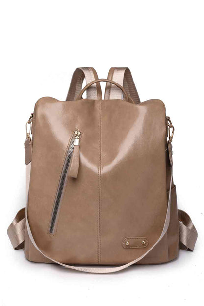 Mochila Marcy con cremallera y bolsillos – Elegante bolso multiusos de uso diario para mujer