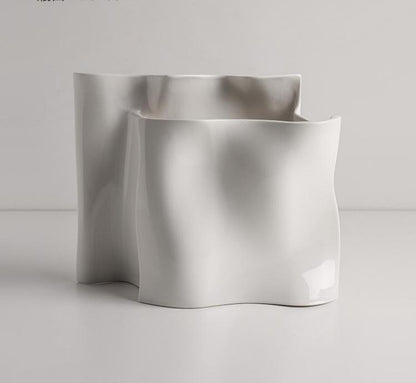 Ceramic Silver Vase Electroplating Light Luxury Flower