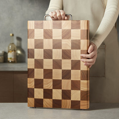 Checkerboard Acacia Wood Cutting Board – Premium Kitchen Essential