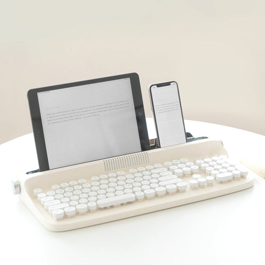 Tablette Téléphone Clavier externe sans fil Bluetooth Machine à écrire rétro