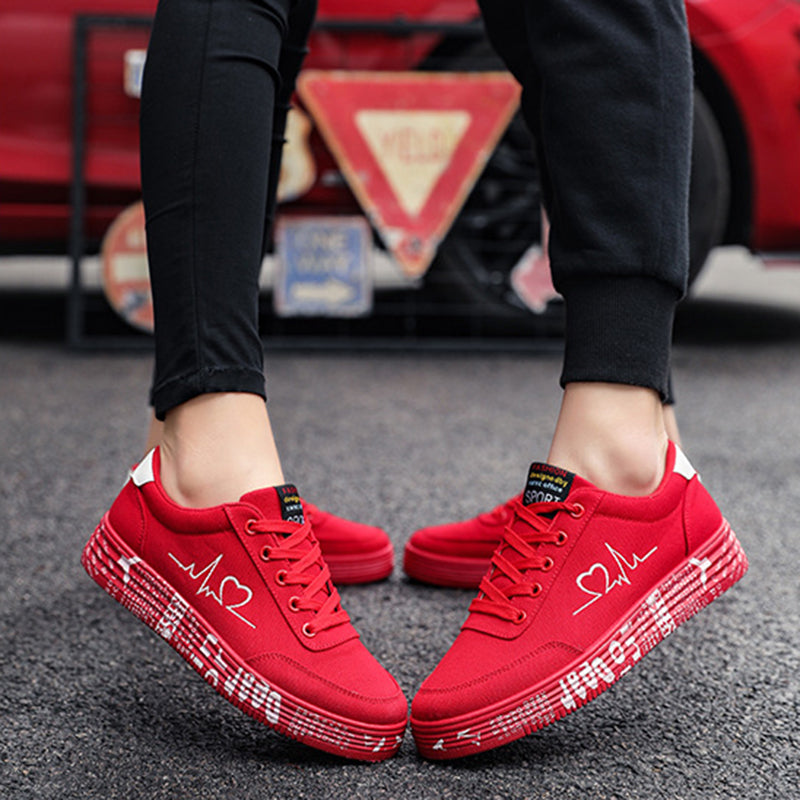 Love Print Canvas Shoes Decor