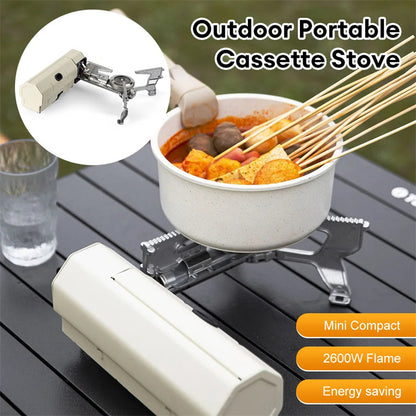 Camping Gas Stove – Portable Folding Cassette Stove for Outdoor Cooking, Hiking and Survival