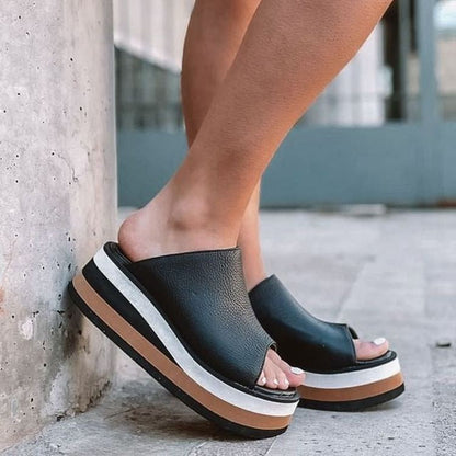 Sandalias de cuña para mujer, tallas grandes, informales