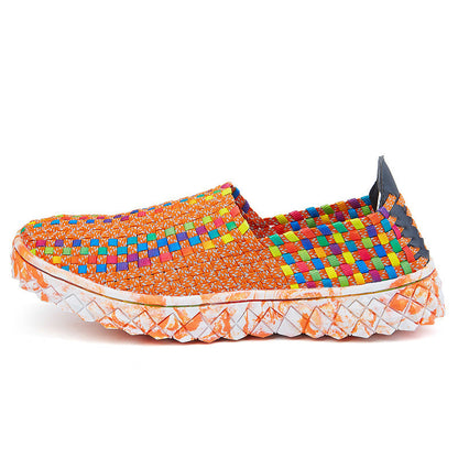 Chaussures tressées Homme Chaussures de sport décontractées Mocassins élastiques