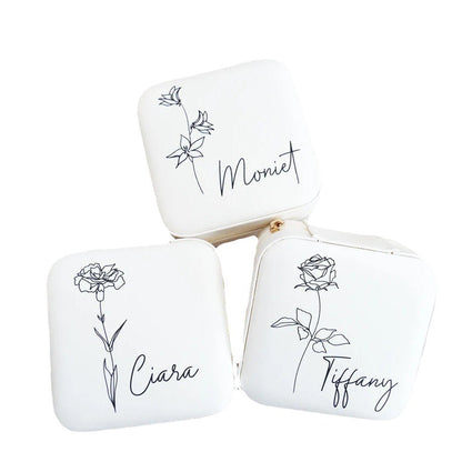 Square Jewelry Box Custom Name Content Valentine's Day Gift Holiday Gift Jewelry Box
