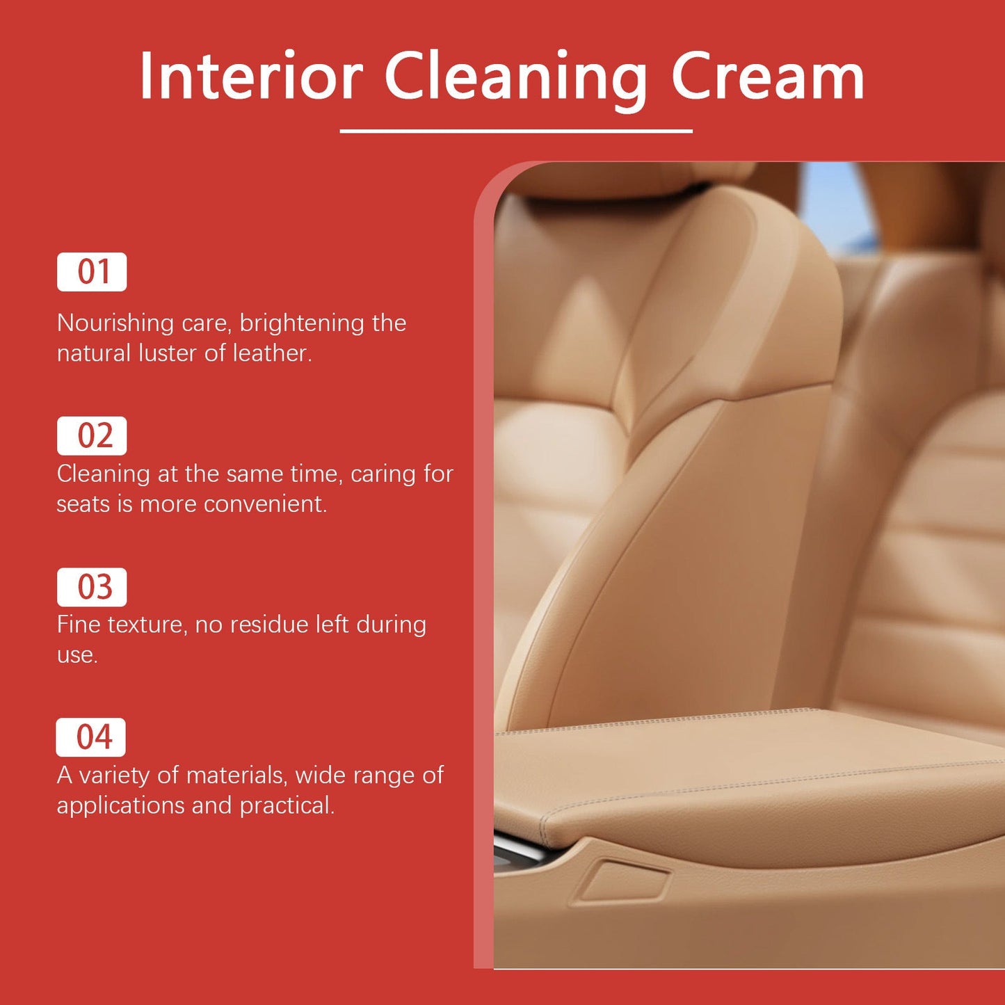 Leather Interior Care Cream Car Seat Polishing