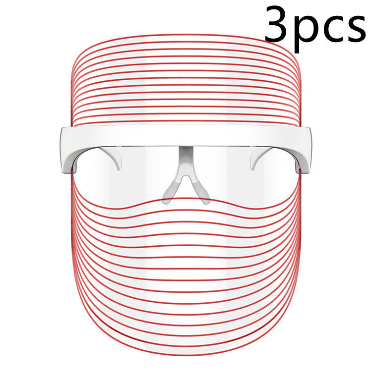 Masque LED 7 Couleurs Thérapie Lumière Rouge Rajeunissement de la Peau Masseur Beauté Maison Visage Blanchissant Anti-Âge Appareil de SPA