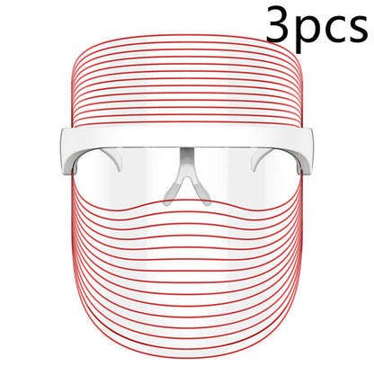 Masque LED 7 Couleurs Thérapie Lumière Rouge Rajeunissement de la Peau Masseur Beauté Maison Visage Blanchissant Anti-Âge Appareil de SPA
