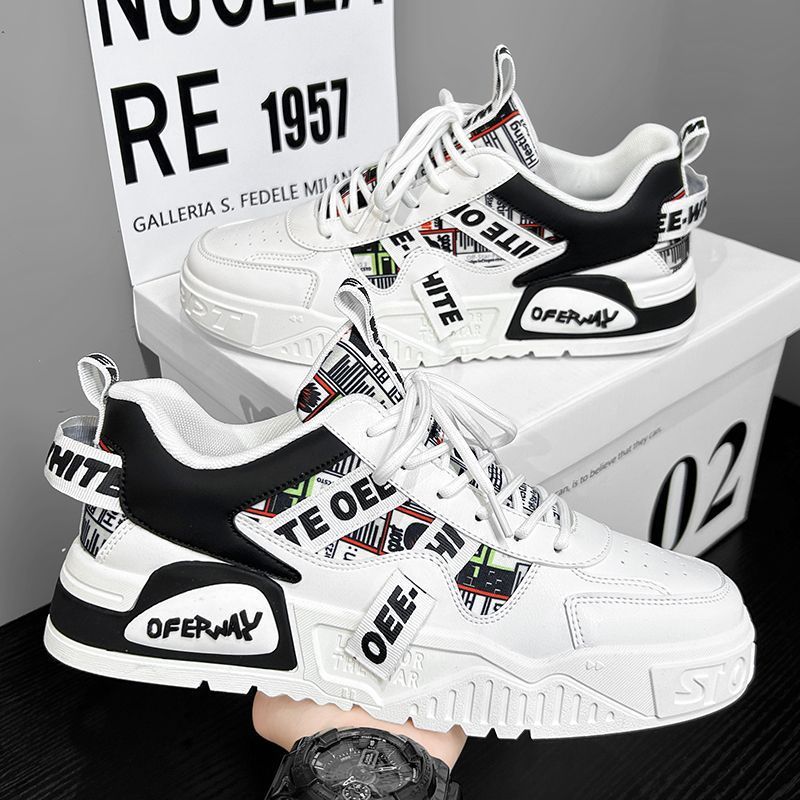 Chaussures décontractées de sport à semelle épaisse polyvalentes