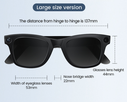 AI Camera Smart Glasses – HD Video, Voice Calls, Translation & Object Recognition | Smart Wearable Tech