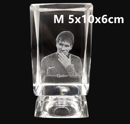 Cadre Photo Carré Laser 3D en Cristal avec Gravure Personnalisée en Cube de Verre Amour