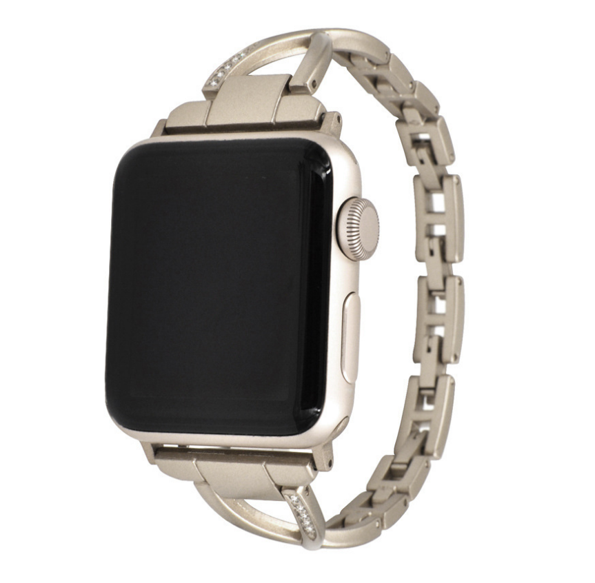 X-Shape Stainless Steel Apple Watch Band – Luxury Metal Strap for All Series