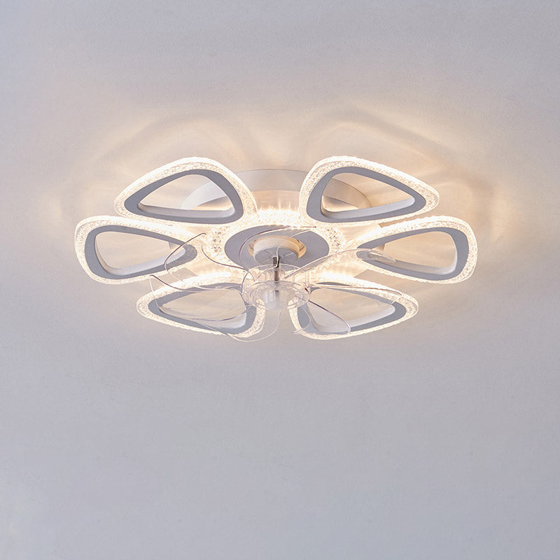 Lámpara de techo con ventilador moderna y sencilla para dormitorio, silenciosa, para sala de estar