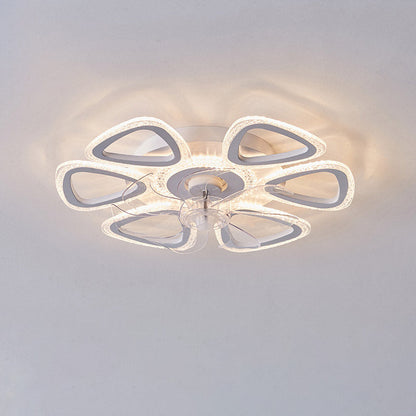 Lámpara de techo con ventilador moderna y sencilla para dormitorio, silenciosa, para sala de estar