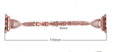 X-Shape Stainless Steel Apple Watch Band – Luxury Metal Strap for All Series