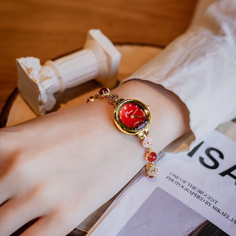 Chalcedony Jade Quartz Watch
