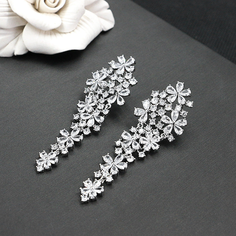 Bijoux coréens de mariée rétro de luxe Gypsophila
