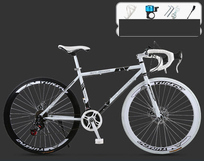 Road Race Variable Speed Solid Tire Double Disc Brake Bicycle
