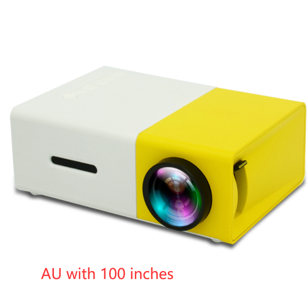 Proyector portátil 3D HD LED Cine en casa HDMI compatible con USB de audio Proyector YG300 Mini proyector