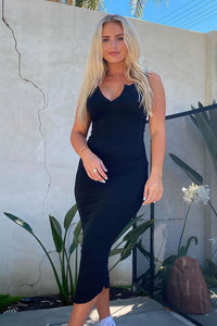 Fashion V-neck S-shaped Long Dress