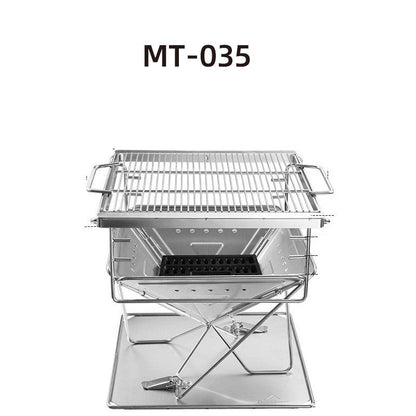Mesa plegable para barbacoa de acero inoxidable