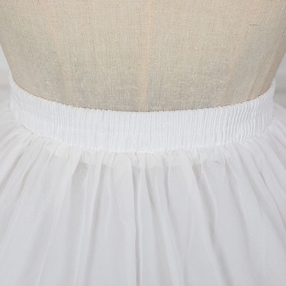 Black Lolita Petticoat Skirt | Kids 42cm Voluminous Tulle Underskirt for Dress-Up & Performance